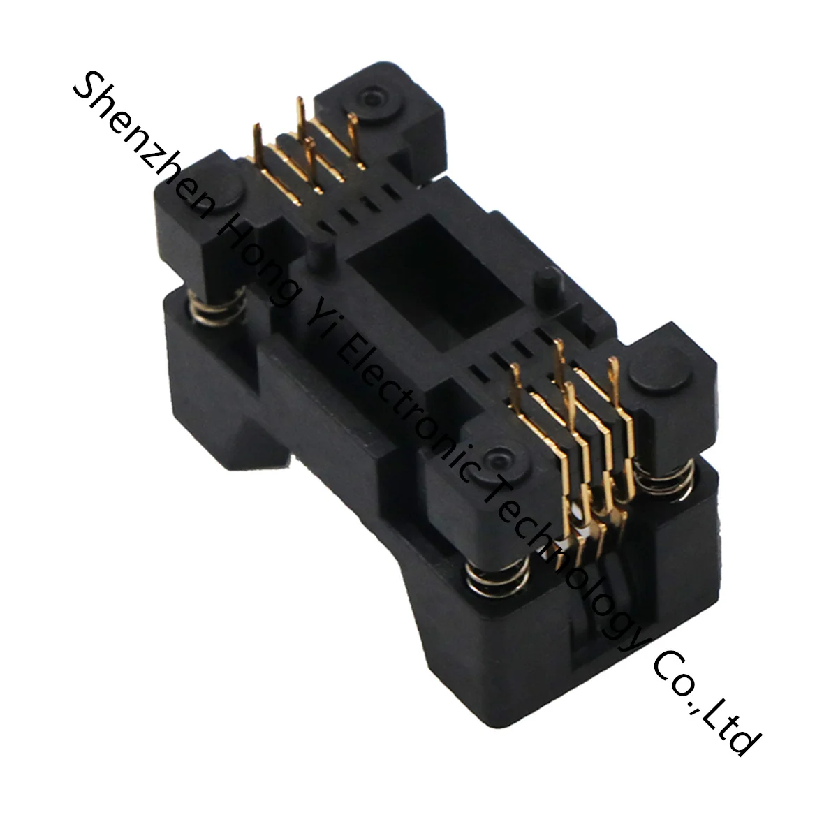 SOP8 Electronic component socket which is half the size of conventional SOP8 and is more accurate when placed in the