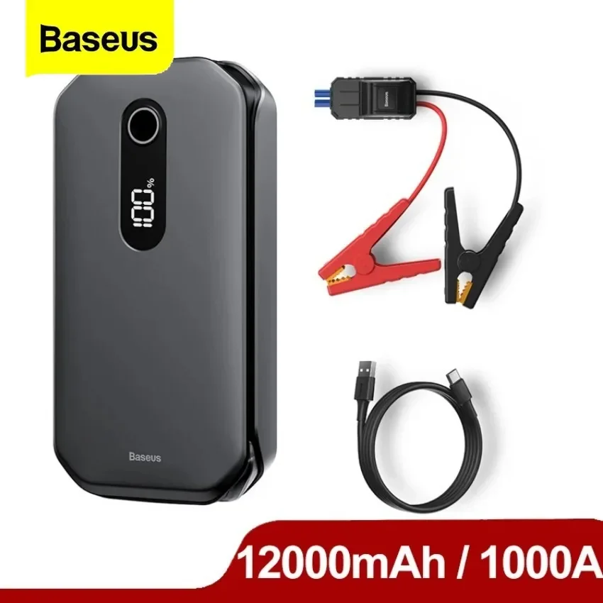 

Baseus Car Jump Starter Portable Portable Battery Charger 12000mAh Extra-large Capacity Car Emergency Booster