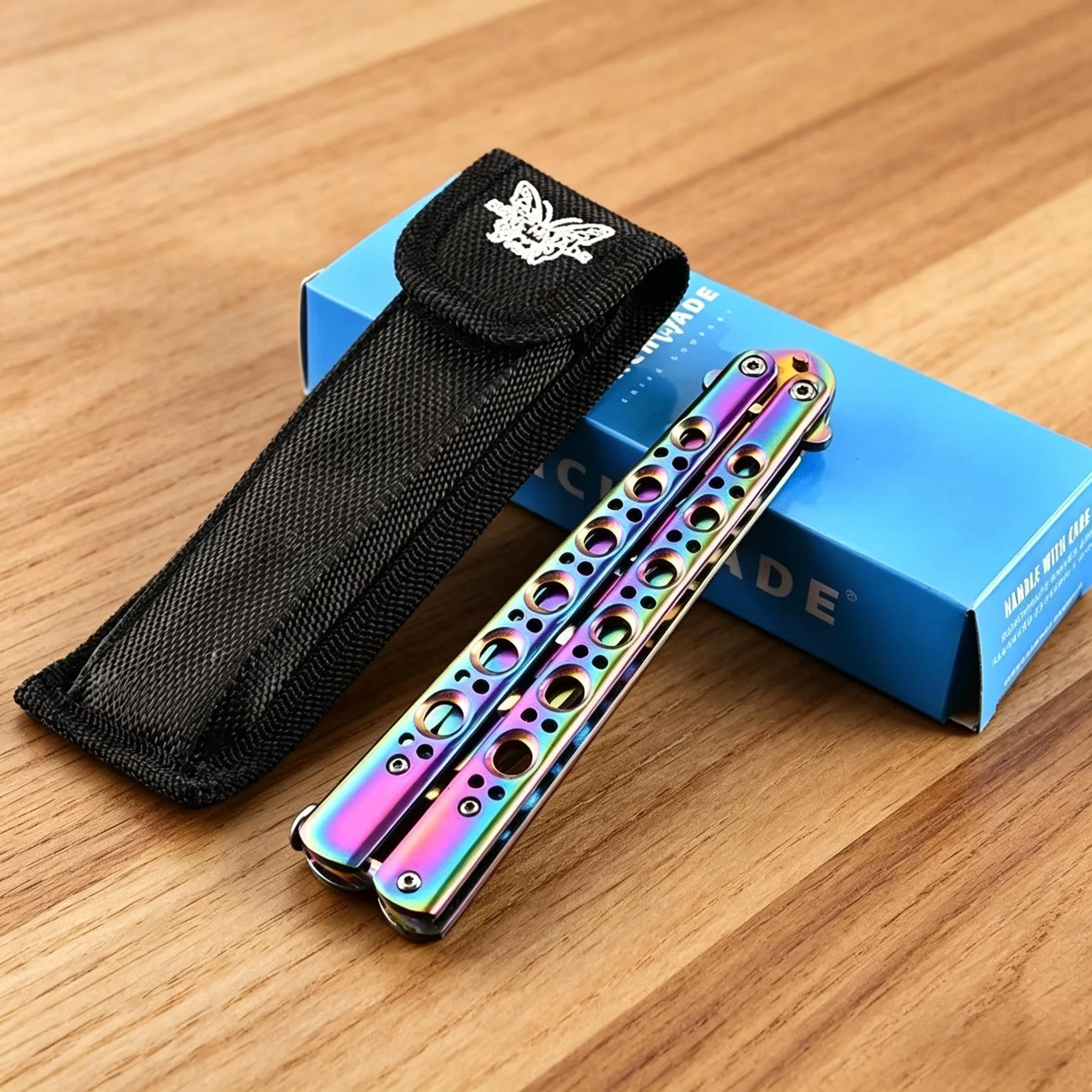 1Pcs Portable Stainless-Steel Butterfly Comb Folding Comb for Men Training Practice Travel Pocket Size