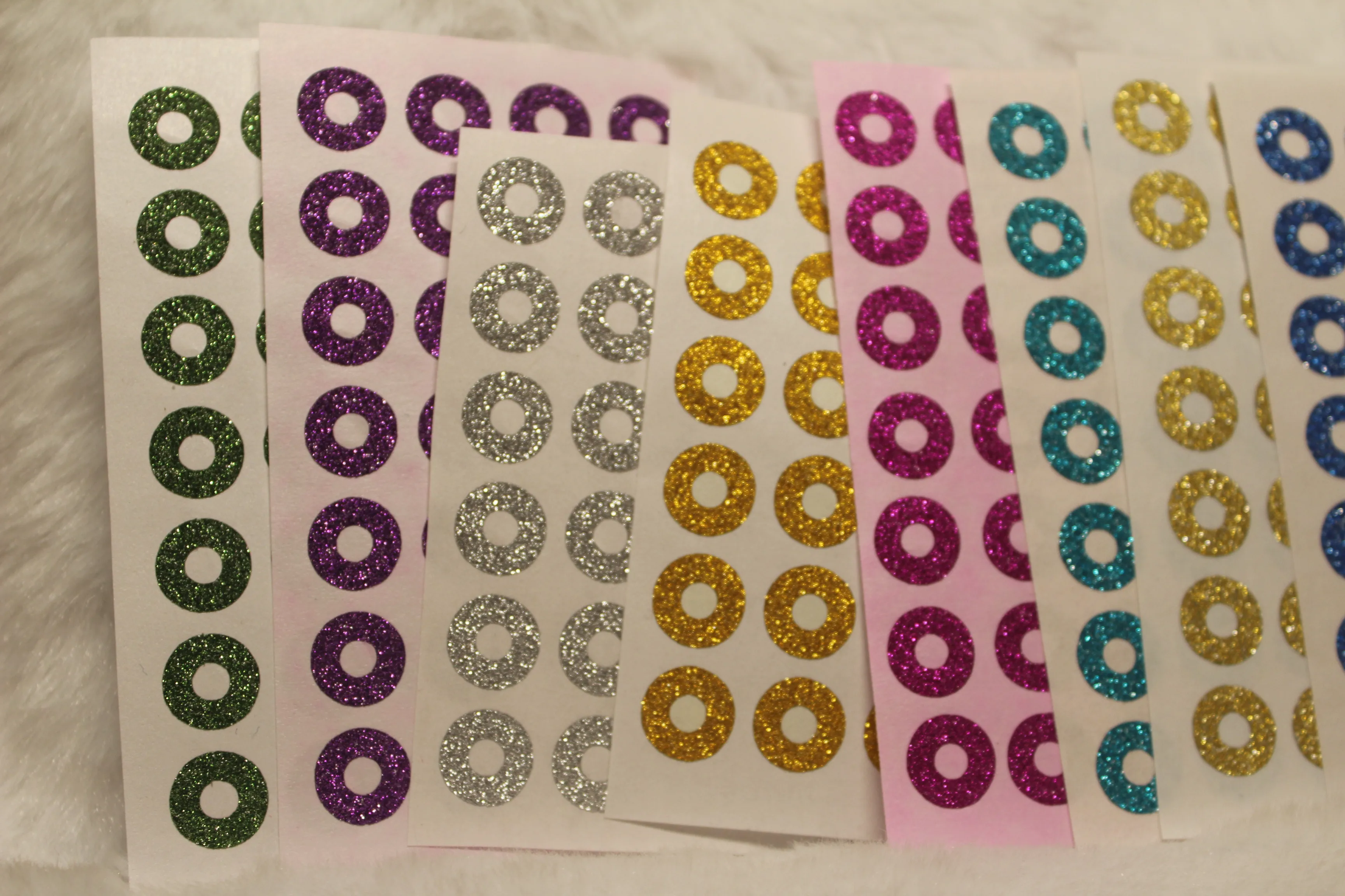 Colorful Round Sticker Labels with Hole Reinforcements - Craft Supplies - 1200pcs/lot