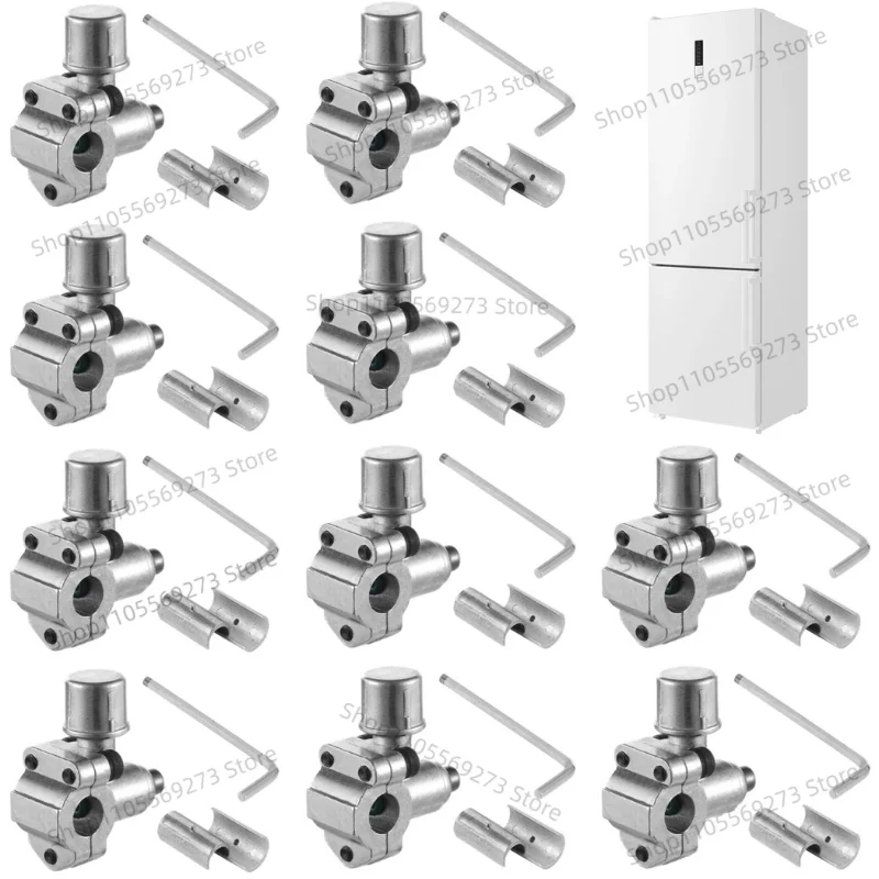 

10Pcs Bullet Piercing Valves BPV-31 Piercing Valve For Refrigerators HVAC Compatible With 1/4 5/16 3/8 Inch Outer Diameter Pipes