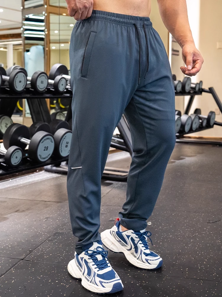 Autumn winter Running Pants Men Fitness Sports Gym Elastic Loose Quick dry Sweatpants Training Jogging Exercise Slim Trousers