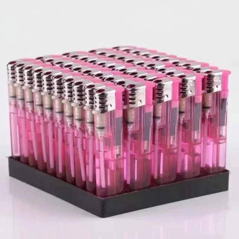 Multi-Color Transparent Plastic Lighters, Disposable Open Flame Lighters, Perfect for Promotional Gifts and Convenient Daily Use
