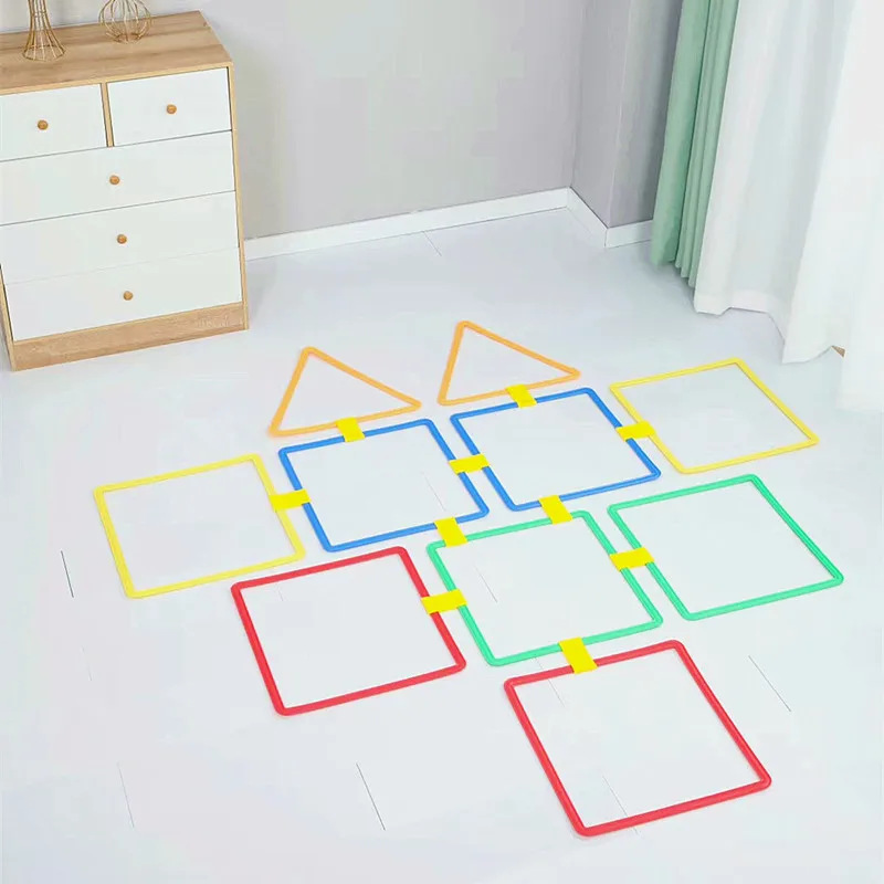 Toddler Children's Hopscotch Grid Square Circle Sense Training Equipment Jumping Ability Outdoor Sports Toys Games for Kids