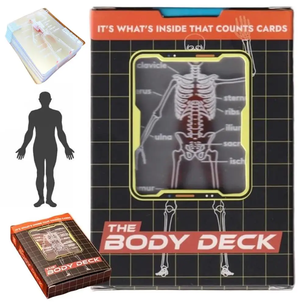 Full Skeleton Human Anatomy Playing Cards X-Ray Designs The Body Deck Skeleton Mannequin Body Deck Educational Playing Cards Kit