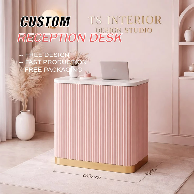 &c Modern Eco-Friendly Reception Desk Durable Cashier Counter Beauty Salons Offices Hotels Gyms