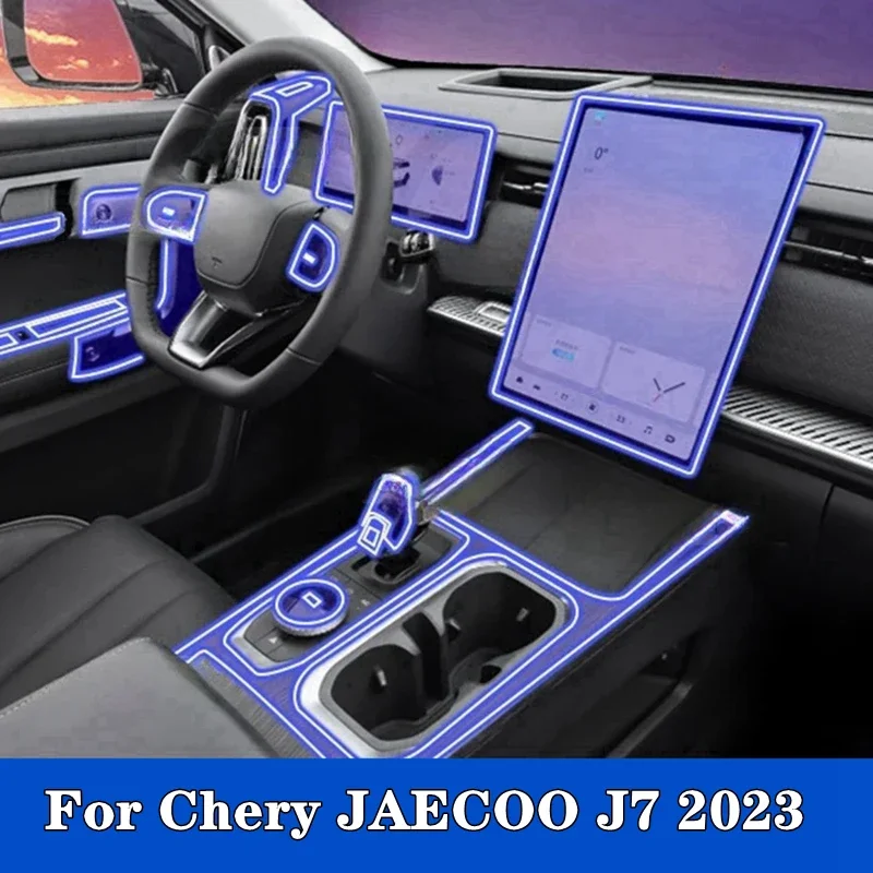 For Chery JAECOO J7 2023 Car Accessories Door Center Console Media Dashboard Navigation TPU Anti-scratch Protector Film