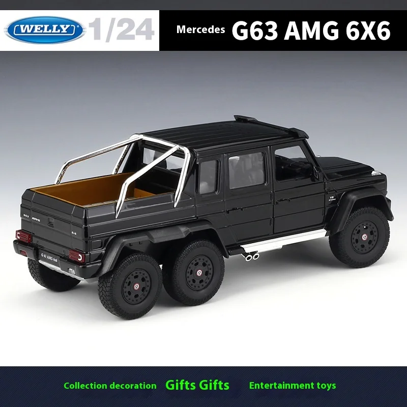 메르세데스-벤츠 G63AMG6X6 오프로드 차량 시뮬레이션 합금 WELLY1:24 완제품 자동차 모델 장난감 컬렉션 선물