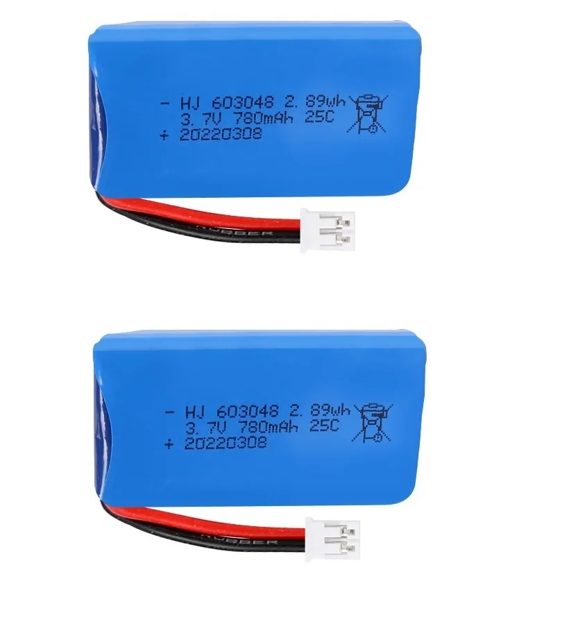 2 stks/partij 3.7 V 780 mAh Batterij 603048    Voor WLtoys V686G Q222 Q222G/XK X250 RC Quadcopter Onderdelen