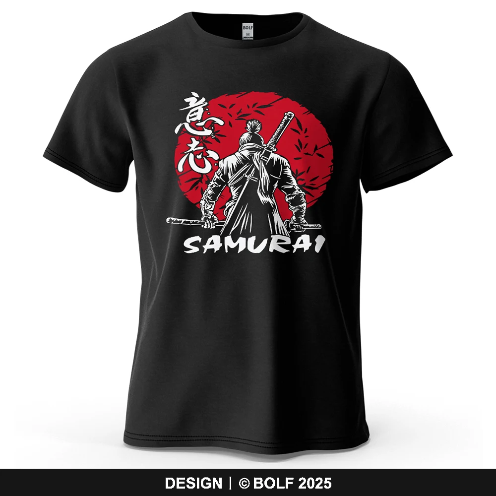Samurai Will Vintage bedrucktes Herren-T-Shirt aus 100 % Baumwolle, übergroße, bestimmte Grafik-T-Shirts für Damen, Tops, T-Shirts, lässige Streetwear