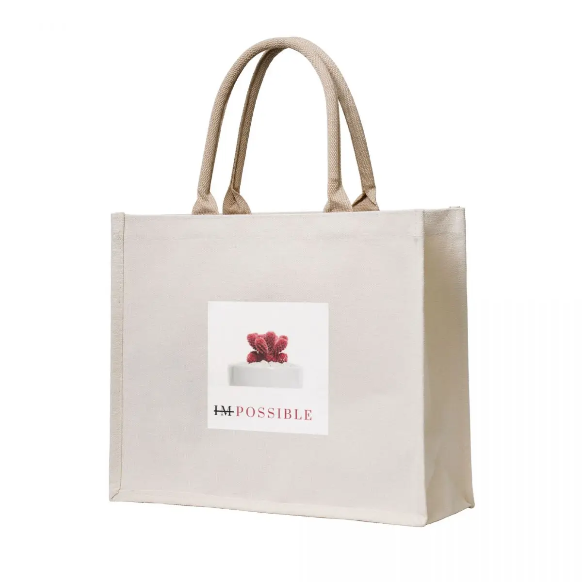 

Impossible is Nothing: The Tale of a Red Cactus Tote Bag bags for women Reusable bags cloth bag woman eco pack