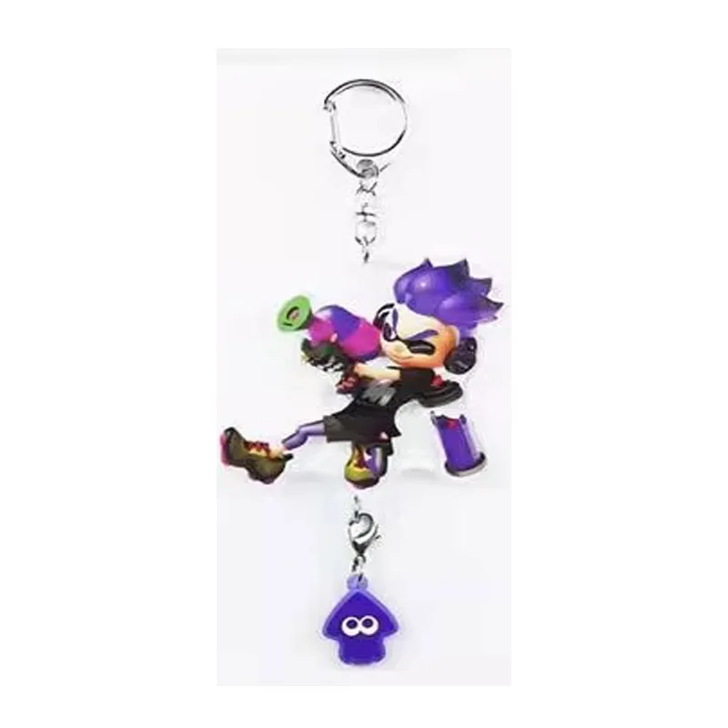 Splatoon2 Octopus Reflective Pendant Splatoon Peripheral Decoration Anime Figure Model Keychain Children\'s Toy Gift