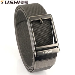 TUSHI Belt Men Sturdy Nylon Elastic Army Tactical Belt Men Canvas Military Belt Cummerbunds High Quality Outdoor Shoulder Belt