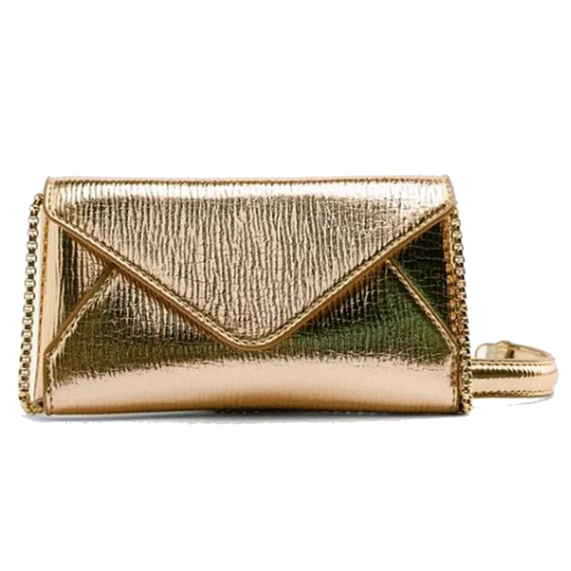 Gold silver black mobile phone shoulder bag small square bag mini chain envelope bag crossbody bag