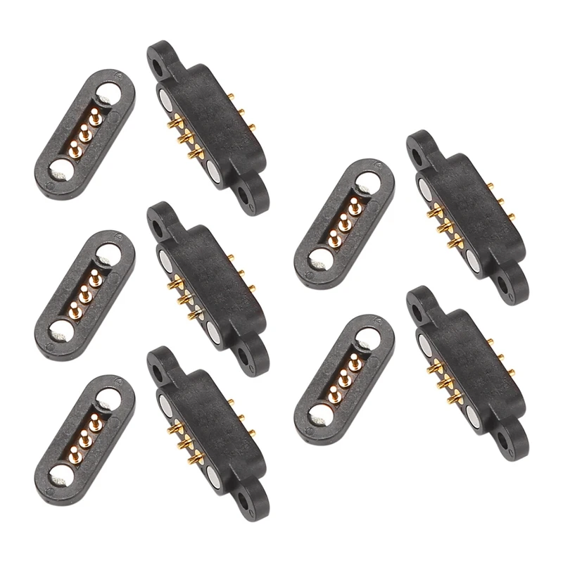 6 Pairs Pogo Pin Connector 3 Positions Magnets Pitch 2.3MM Through Holes Male Female Probe