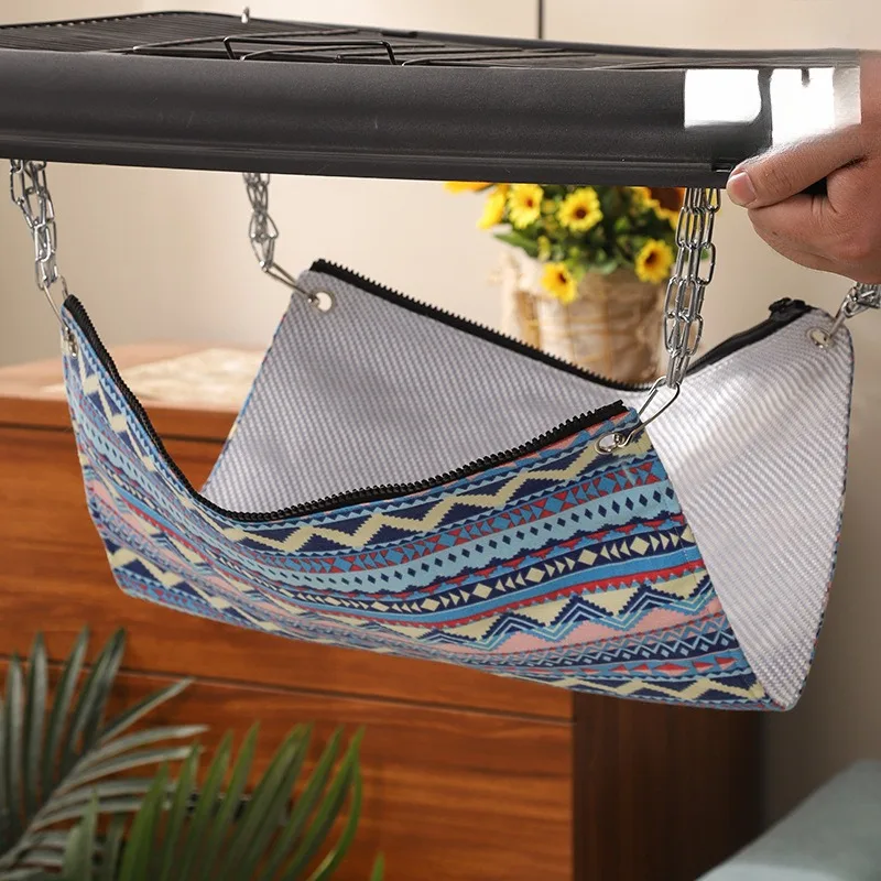 Hamster Dual-Use Hammock Tunnel Small Animal Squirrel Tunnel Tube Toy Cartoon Printed Hanging Cage Swinging Sleeping Bed Nest
