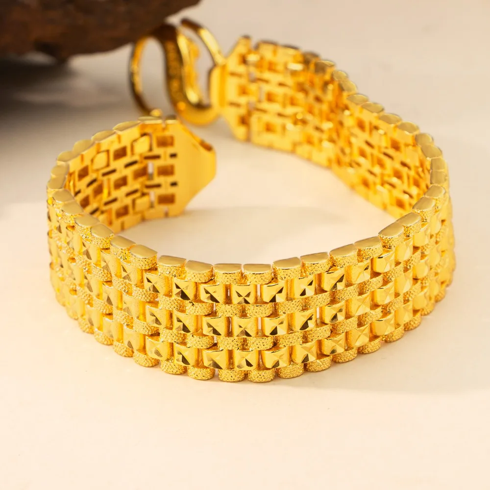 Men's watch chain atmosphere all kinds of wide version of jewelry 9999gold
