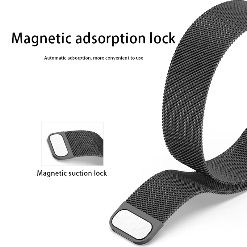 Milan Loop Strap for Xiaomi Band 7Pro Magnetic Metal Steel Sports Wristbands SmartWatch Replacement Bracelet For MI Band 7 PRO