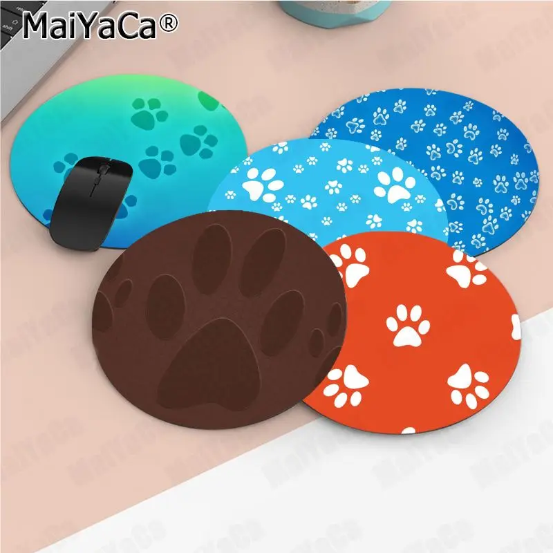 dogs paw Printing Mousepad 20x20cm Round Desktop Desk Mat Kawaii Gaming Accessories Students Writing Pad Mouse Pad PC Desk Pad