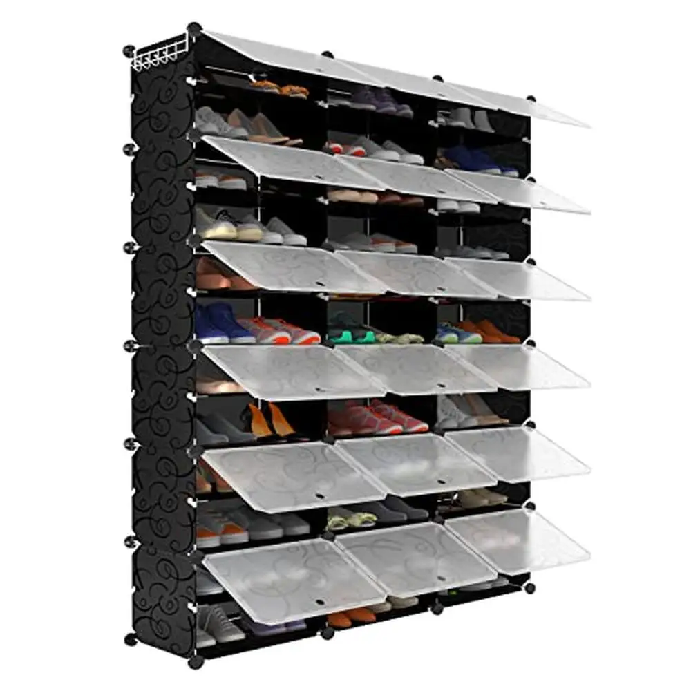 

Женский Органайзер 72 пары, полка для хранения обуви, шкафчик для чулана, прихожей, органайзер для прихожей, крючок для пальто, водонепроницаемый, Штабелируемый