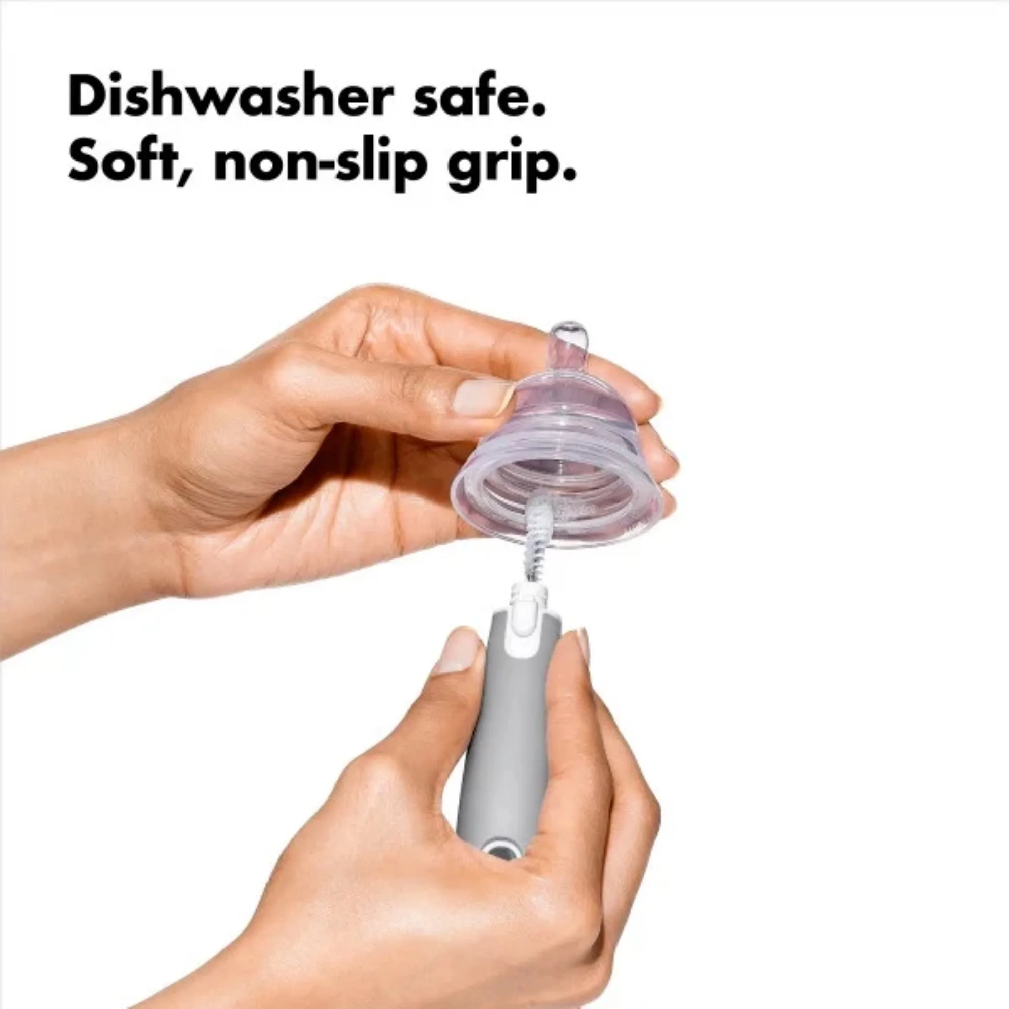 مجموعة فرش الزجاجات OXO Tot - رمادي