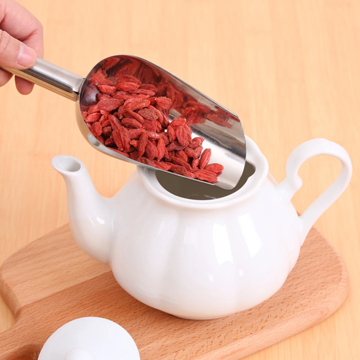 

Dried Fruit Shovel Stainless Steel Ice Scoop Wear Resistant Candy Cube Food Metal Poo Crushed Ice Suitable Cracked Nuts Beans