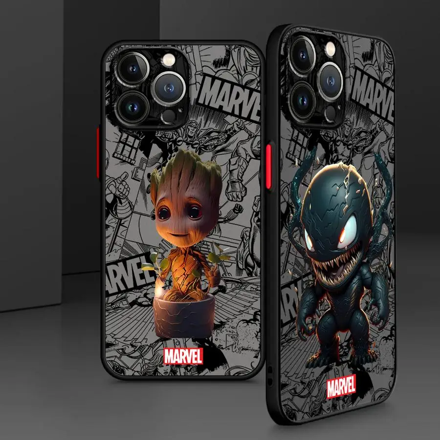 Casing Pelindung Belakang untuk iPhone 17 Air XS 7 8 16e 15 16 Plus 11 12 13 14 Pro Max Karakter Kartun Marvel