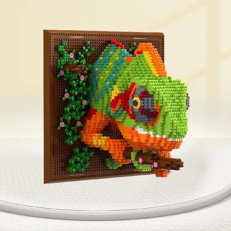 ثلاثية الأبعاد اللبنات القرش الوحش رئيس جدارية جدار كتلة DIY بها بنفسك الحيوان قلادة جدار ديكور الجدار الشنق النحت ديكور المنزل لعبة هدية