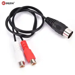 New MIDI DIN 5P Male To 2 RCA Phono Female Socket Jack MF Audio Cable 0.5M