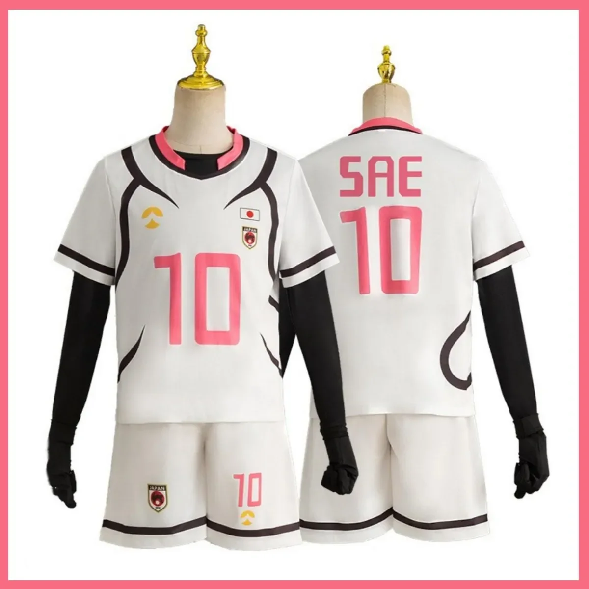 Anime Blue Lock Itoshi Sae Cosplay Costume U20 Competition White Pink Football Team T-Shirt Shorts Campus Gymnastics Set 2025