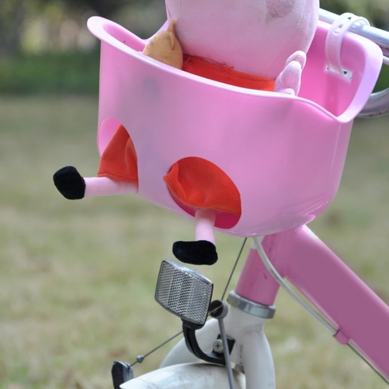 Secure Mount Kids Bike Basket Doll Carriers for Quick Assembly Doll Bike for 12-16in Dolls Bike Accessories 15UB