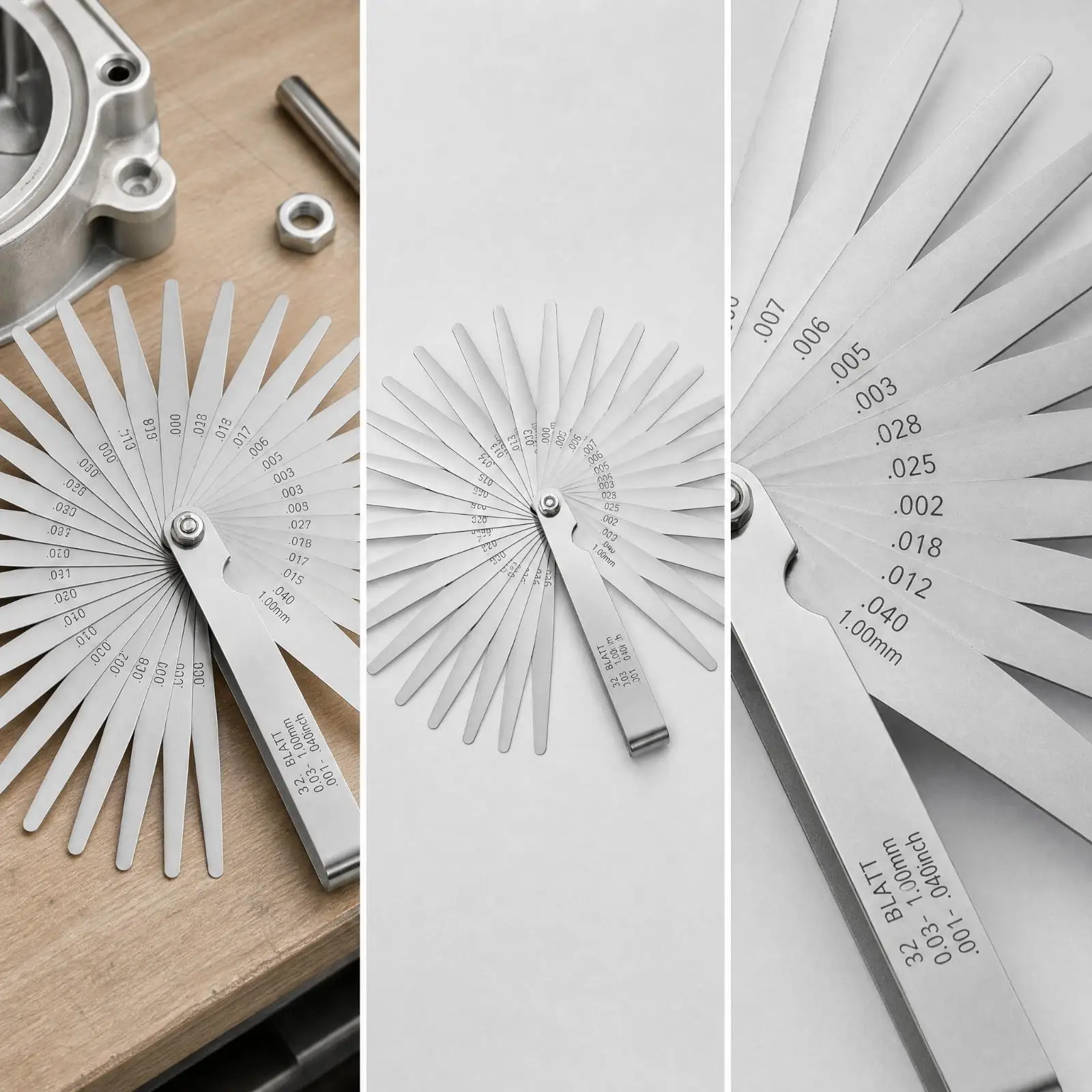 Stainless Steel Feeler Gauge 32 Blade Precision Gap Tool for Port Spark Plug Bearing Tasks Automotive Maintenance Double Scale