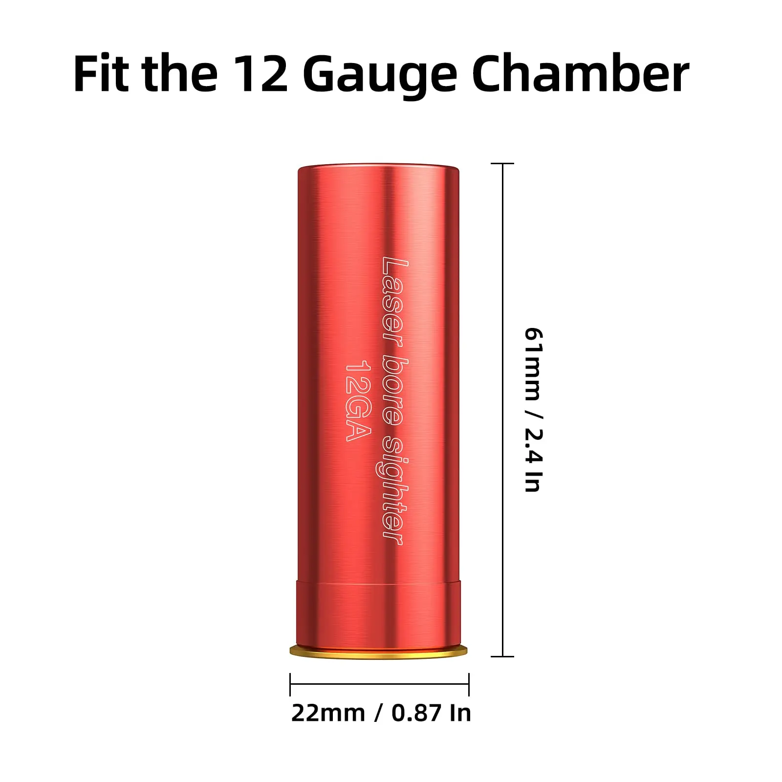 

EZshoot Laser Bore Sight 12 Gauge Bore Sights Laser Red Dot Boresighter with 2 Sets of Batteries for Sighting Hunting