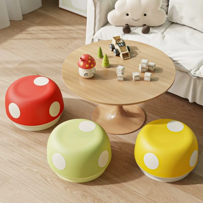 Creative Mushroom Modern Interior Cute Household Multifunctional Low Stool Art Furniture Applicable to Entryway Shoe Changing