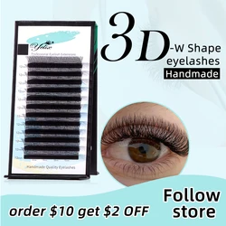 Yelix  3D W-shaped Eyelash Extensions 3 Tips & 6 Tips C/D Curl High Quality Idividual Lash Brazilian Egyptian Volume Mage Lashes