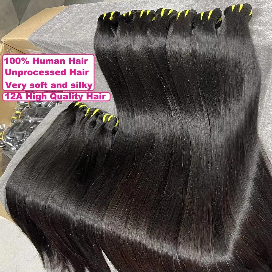 Sophia-Bundles de cheveux humains cousus, extensions de tissage de cheveux bruts non transformés, offres de 3 faisceaux, qualité 12A, vietnamien,