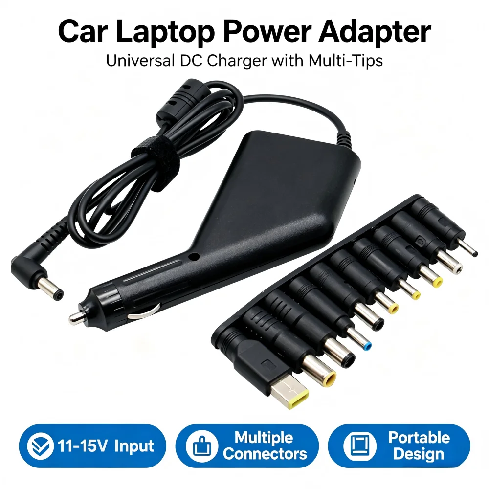Autocharger 19V 4,74A 90W Universelles Laptop-Netzteil charger for Lenovo/HP/Samsung/Toshiba with 10 Anschlüssen