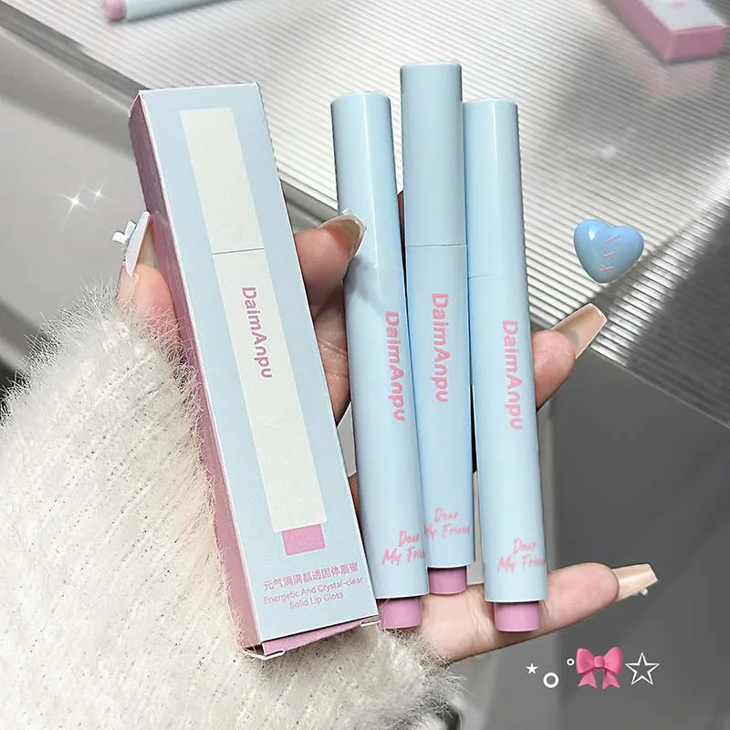 DAIMANPU solid Lip cream makes the lips look tender and plump with pressure. It's a domestic, affordable plain water lipstick, p