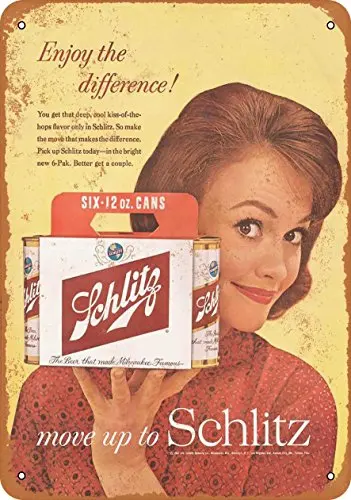 1pcs,Metal Sign - 1961 Schlitz Beer 6-Packs - Vintage Look