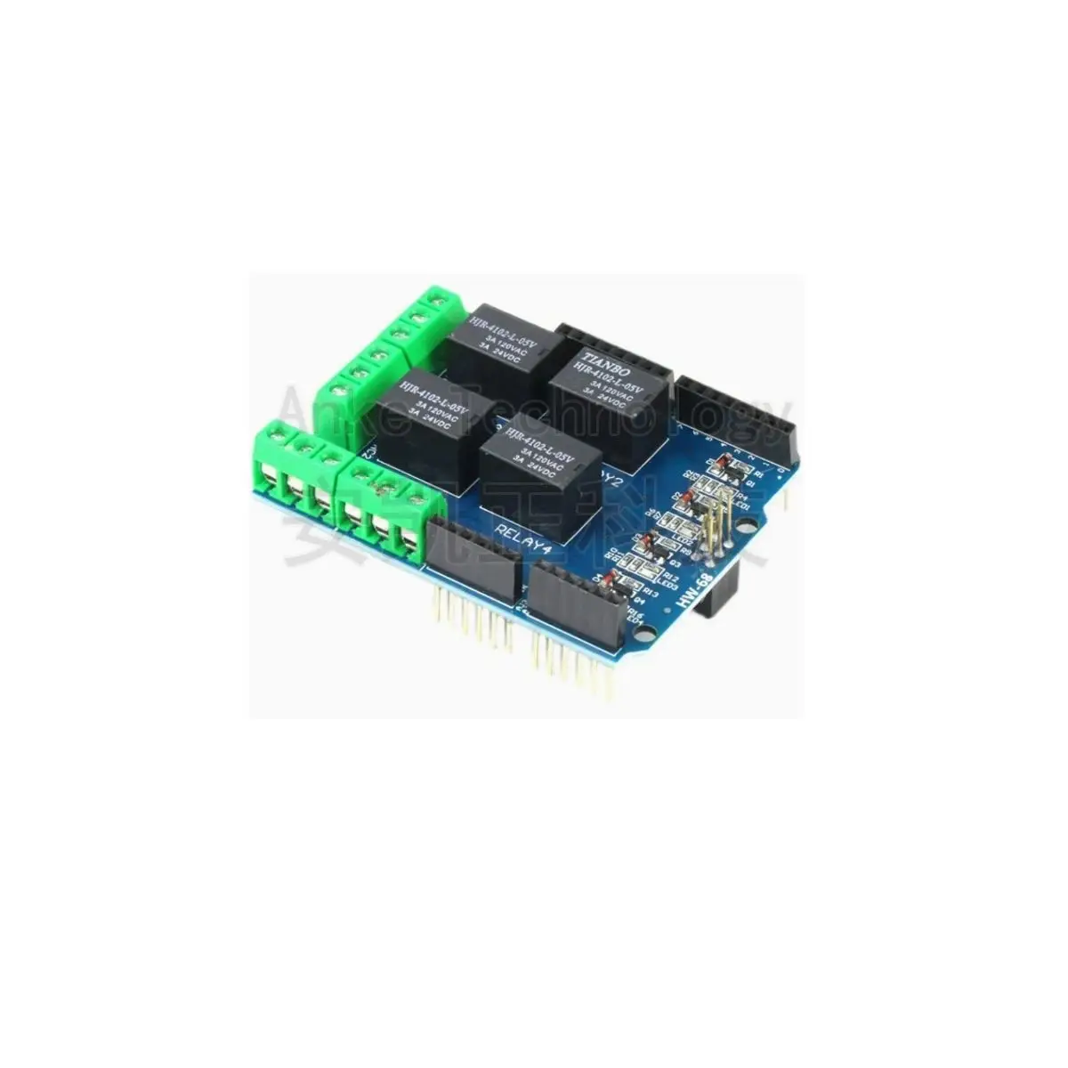 

4-channel 5V Relay Control Module, Electronic expansion board, suitable for UNO single-chip microcomputer development board R3