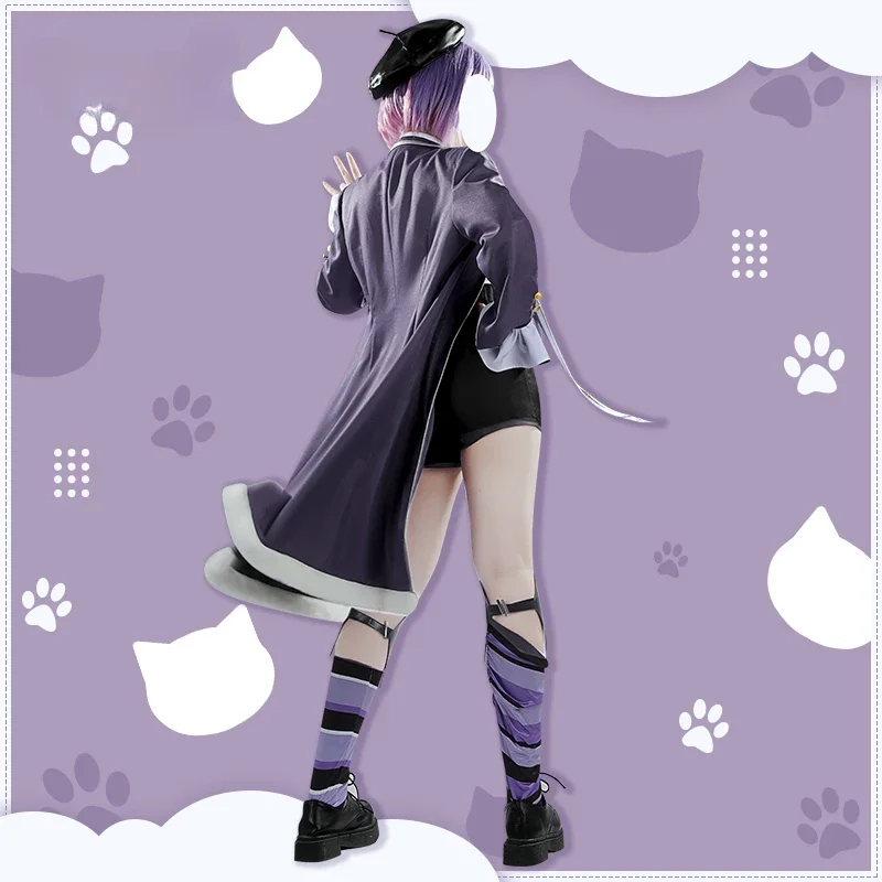 [Customized] Hololive VTube Nekomata Okayu Cosplay Costume Halloween outfits Women New Suit Uniform