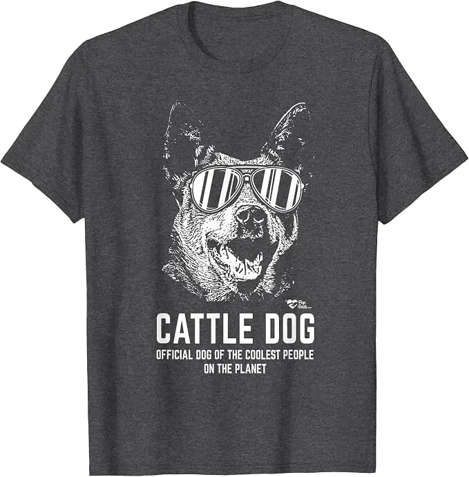 Cattle Dog – Offizielles T-Shirt für die coolsten Hundeliebhaber, Y2k Pupbeats Australian Cattle Dog Grafik-Bekleidung, weiches Baumwoll-T-Shirt – Detail 6