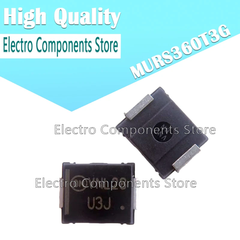 10PCS ULTRAFAST RECTIFIERS MURS360T3G  (Marking U3J) U3J SMC DO-214AB Surface Mount Ultrafast Power Rectifier