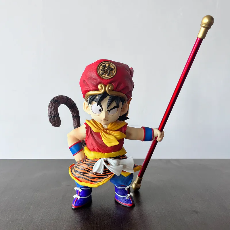 

Dragon Ball Son Goku GK Figure Childhood Tiger Skin Outfit Statue Anime Peripheral Decoration Collectible Otaku PVC Model Toys