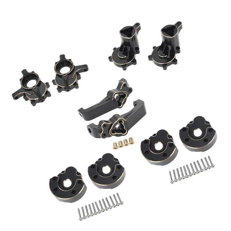 10Pcs Brass Front and Rear Portal Housing Set for Redcat GEN8 GEN 8 1/10 RC Crawler Car Upgrades Parts Accessories,1