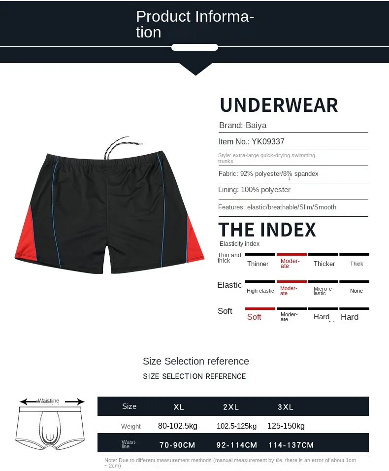 New Men's Swimming Trunks with Quick Drying Capacity of 300 Pounds Can Be Worn To Prevent Awkward Loose Fitting Swimming Trunks