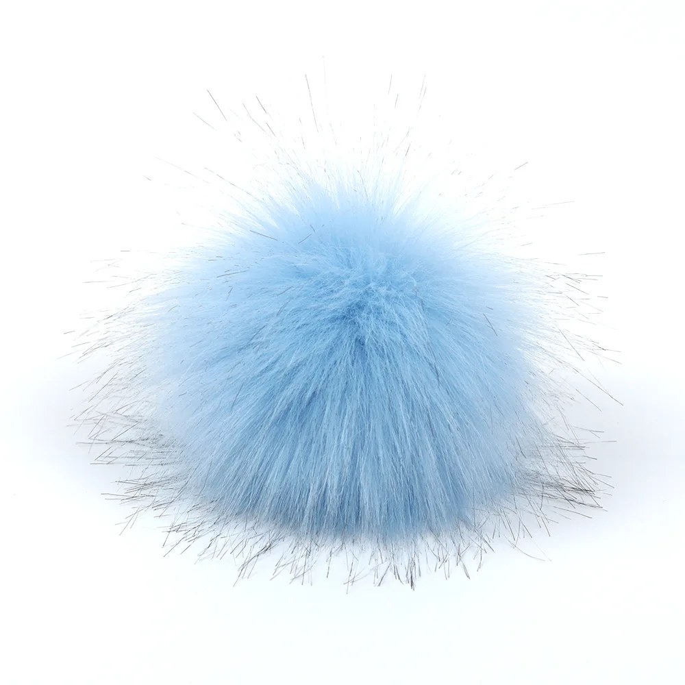 1PCS 8/10/12 DIY Luxury Plush Pom-pom Cap Ball Handmade Big Hair Ball Cap with Rubber Band Concealed Buckle