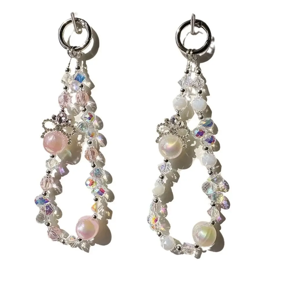 Perles de cristal de couronne colorées, lanières anti-perte, bracelet de téléphone, JOPearl court, déterminer le poignet