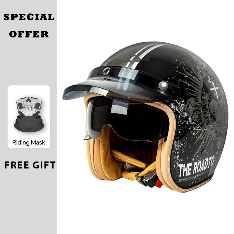 

DOT Approved Moto Jet Helmet Open Face Motorcycle Helmet Men Women Capacete De Moto ABS Material Motorcycle Equipments