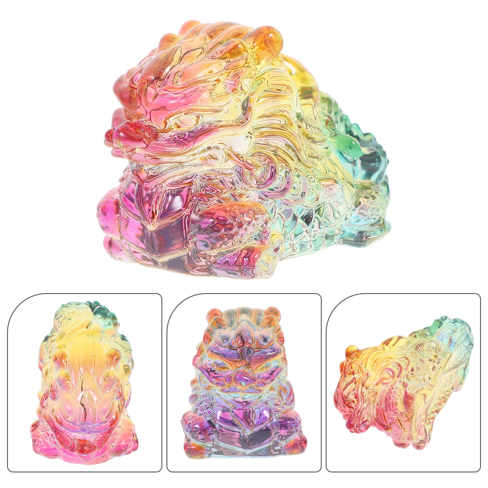 

Mini Dragon Sculpture Glaze Paperweight Door Frame Decor Decorations Chinese Figurine Cute